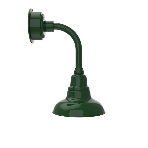 8" Dahlia LED Sconce Light with Trim Arm in Vintage Green