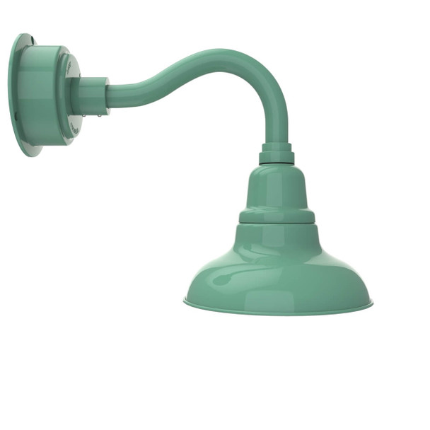 8" Dahlia LED Sconce Light with Chic Arm in Jade