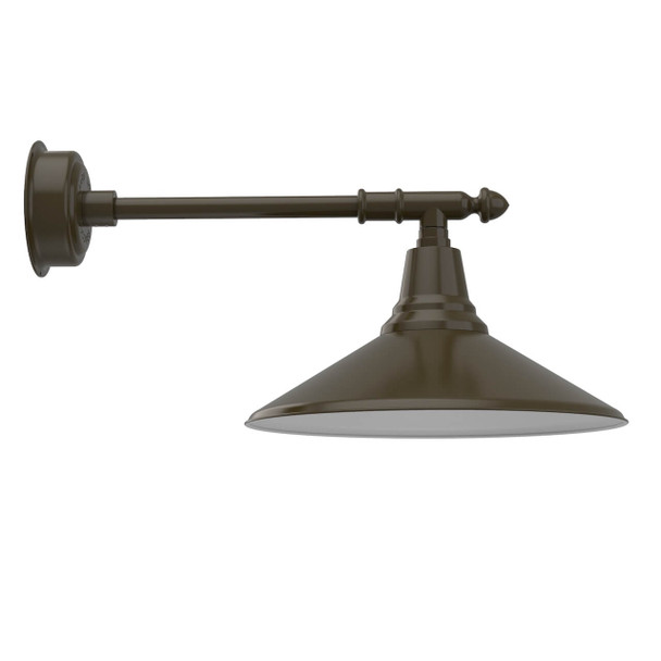 18" Calla LED Barn Light with Victorian Arm - Mahogany Bronze