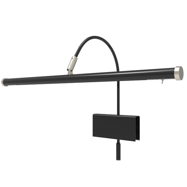 19" Adjustable LED Grand Piano Lamp - Black/Satin Nickel Accents