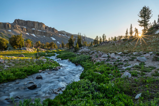 Grand Teton National Park: Alpine Creek at Sunset by Eric Glassco