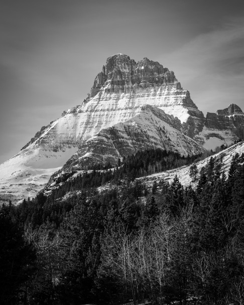 Glacier National Park Heavy Shield Mountain by Cherie Show