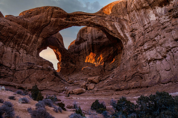 Glowing Double Arch - Arches National Park by Brian Kerls Photography