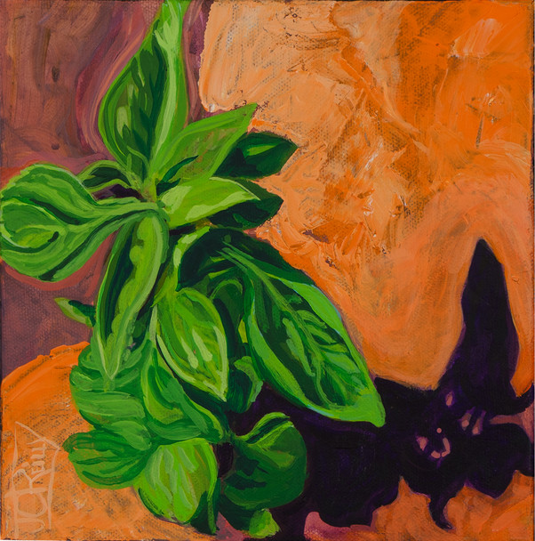 A Day In The Garden 2: Sister Basil (Original Painting) by Julia O'Reilly