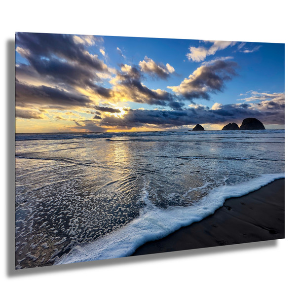 Oceanside Beach Oregon Sunset - by Chris Earley