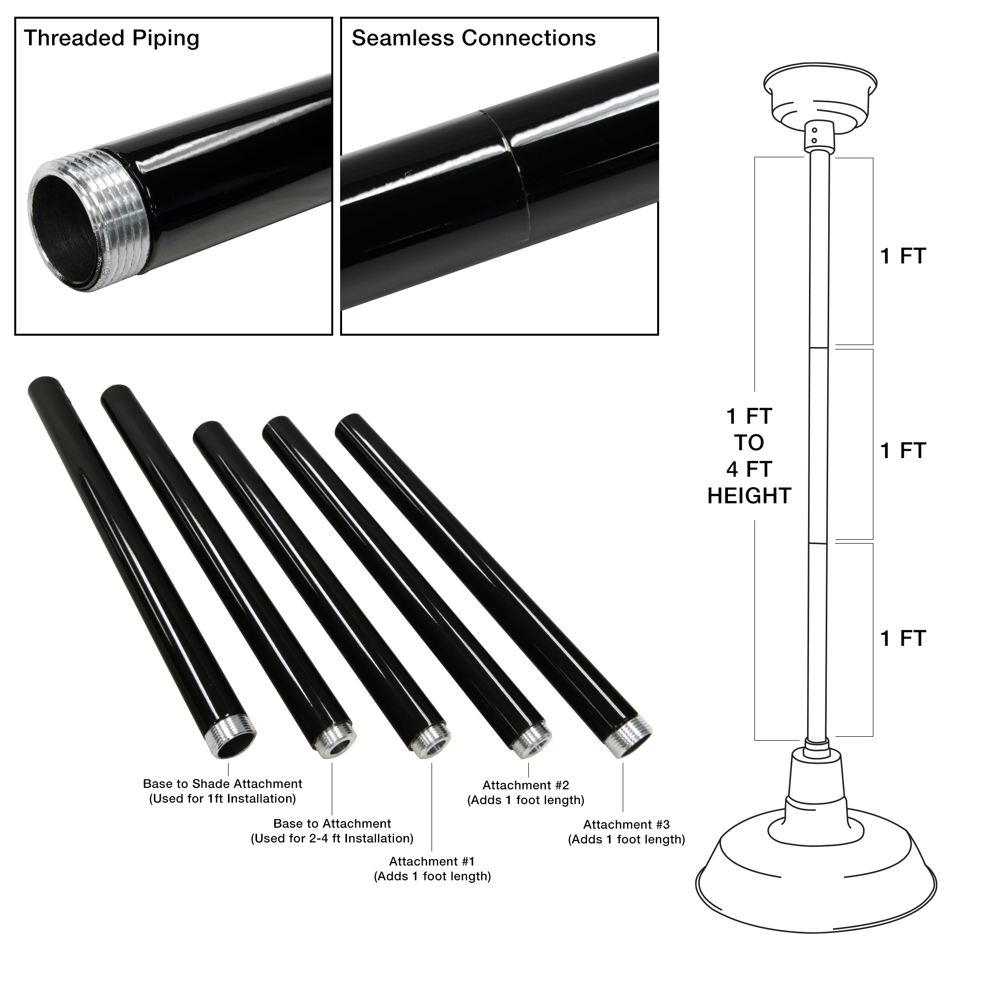 cocoweb pendant light downrod dimensions