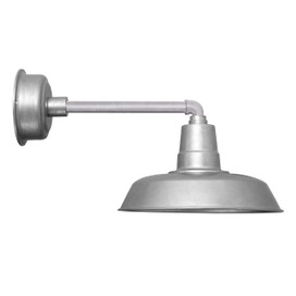 18" Metropolitan Vintage Galvanized Silver LED Wall Mounted Barn Light