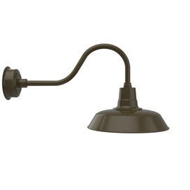Indoor/Outdoor Contemporary 16" Mahogany Bronze vintage LED Barn Light
