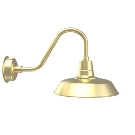 Indoor/Outdoor Rustic 16"Solid Brass vintage LED Barn Light