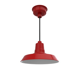 14" Vintage LED Pendant Light in Cherry Red