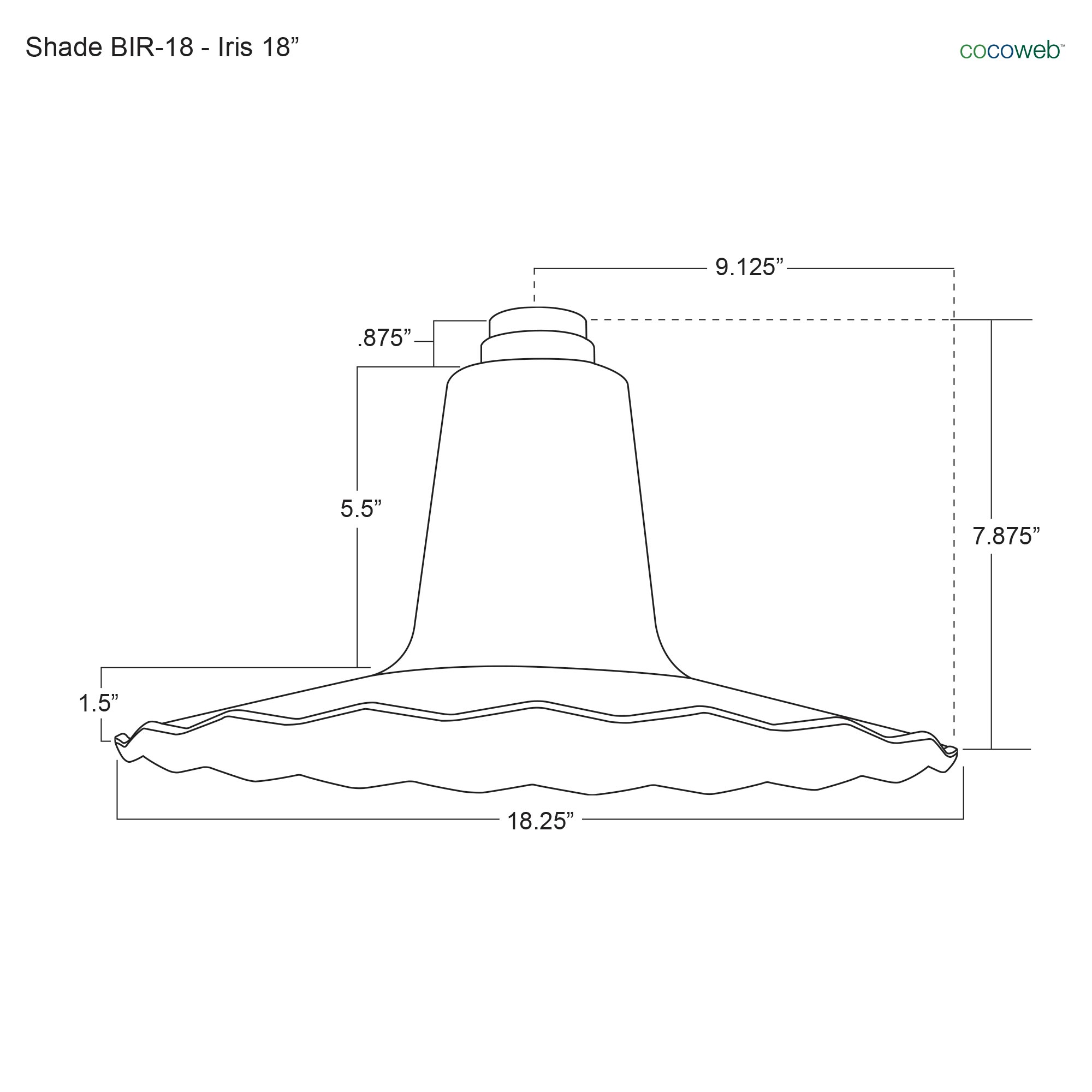 Iris Barn Light Dimensions