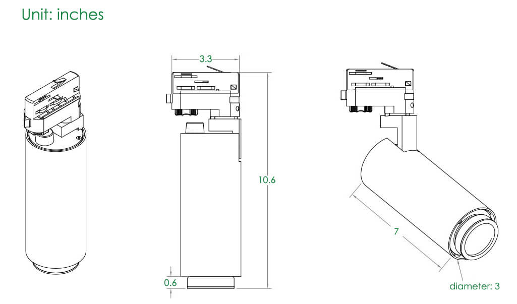 Minimal Gallery Series LED Art Spotlight Product Specs