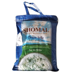 10 lb Basmati Rice, Cream Sella, Blue - Shomal 10 lb Basmati Rice, Cream Sella, Blue - Shomal