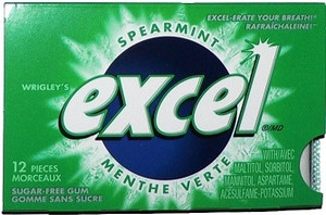 Sugar-Free Gum, Spearmint, 12 Count - Excel Sugar-Free Gum, Spearmint, 12 Count - Excel