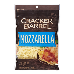 Cracker Barrel Shredded Cheese, Mozzarella (320 g) - Kraft Cracker Barrel Shredded Cheese, Mozzarella (320 g) - Kraft