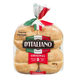 Bread, Crustini Hamburger Buns (568 g) - d'Italiano Bread, Crustini Hamburger Buns (568 g) - d'Italiano