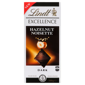 Dark Chocolate with Hazelnut 100 g - LINDT Dark Chocolate with Hazelnut 100 g - LINDT