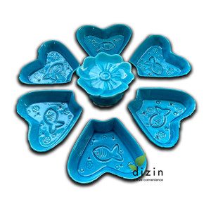 ست سفالی هفت سین فیروزه ای - Handmade Ceramic Turquoise "Haft Sin" Set  ست سفالی هفت سین فیروزه ای - Handmade Ceramic Turquoise "Haft Sin" Set