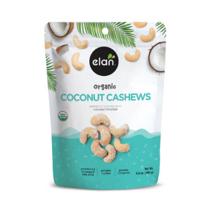 Organic Coconut Cashew (بادام هندی با نارگیل ارگانیک) 36gr - Elan Organic Coconut Cashew (بادام هندی با نارگیل ارگانیک) 36gr - Elan