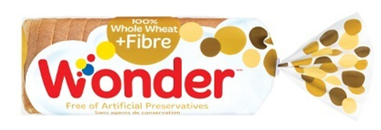 100% Whole Wheat + Fibre Bread 570g - Wonder