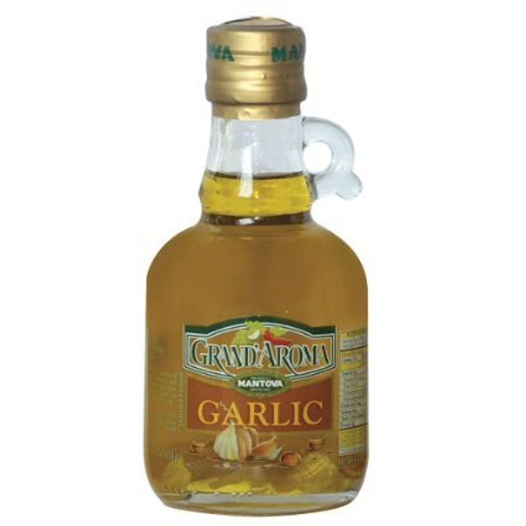 GARLIC FLAVORED EXTRA VIRGIN OLIVE OIL (8.5 OZ) - GRAND'AROMA