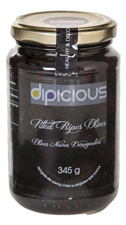 Pitted Black Olives 345 gr - Dipicious