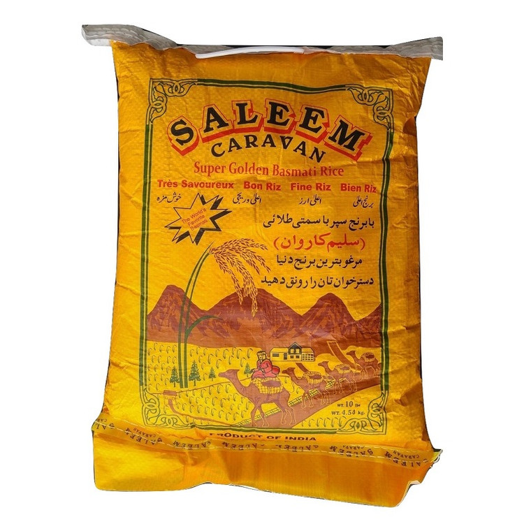 10 lb Parboiled Golden Sella Basmati Rice - Saleem Caravan