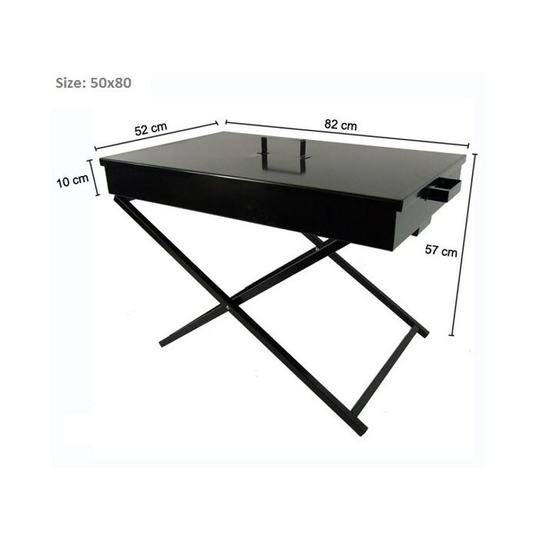 Portable Folding Charcoal BBQ Grill Camping Steel Frame Large Size