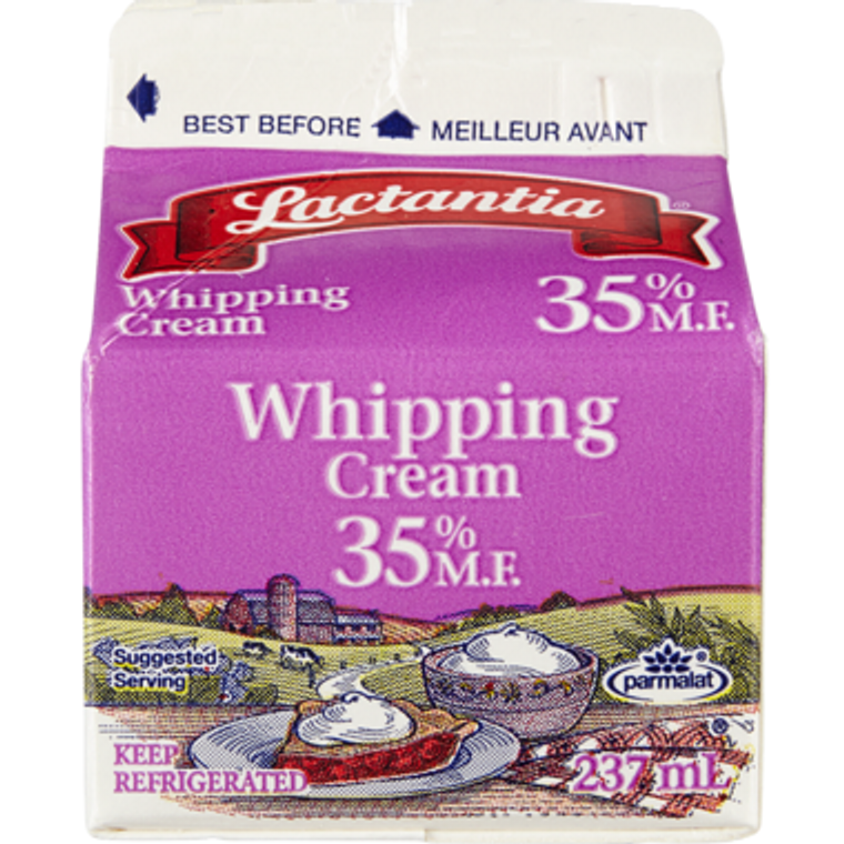 Whipping Cream, 35% (237 mL) - LACTANTIA 
