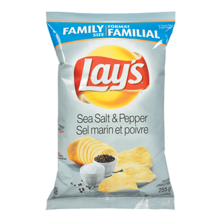 Potato Chips, Sea Salt & Pepper (255 g) - LAY'S 