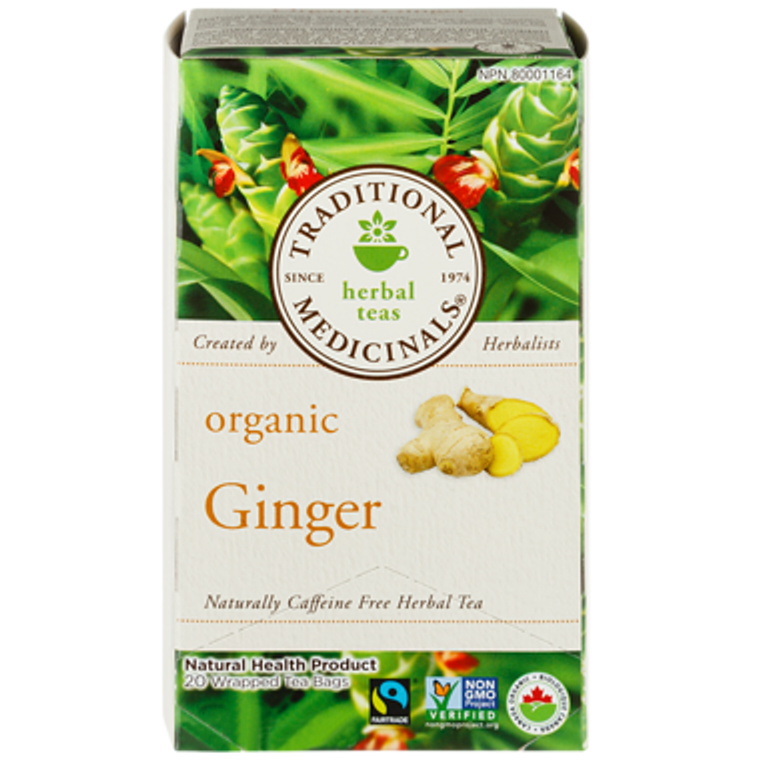 Organic Ginger Herbal Tea (20 ea) - TRADITIONAL MEDICINALS 