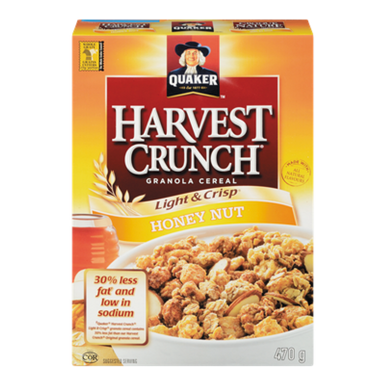 Harvest Crunch Light & Crisp, Honey Nut (470 g) - QUAKER 