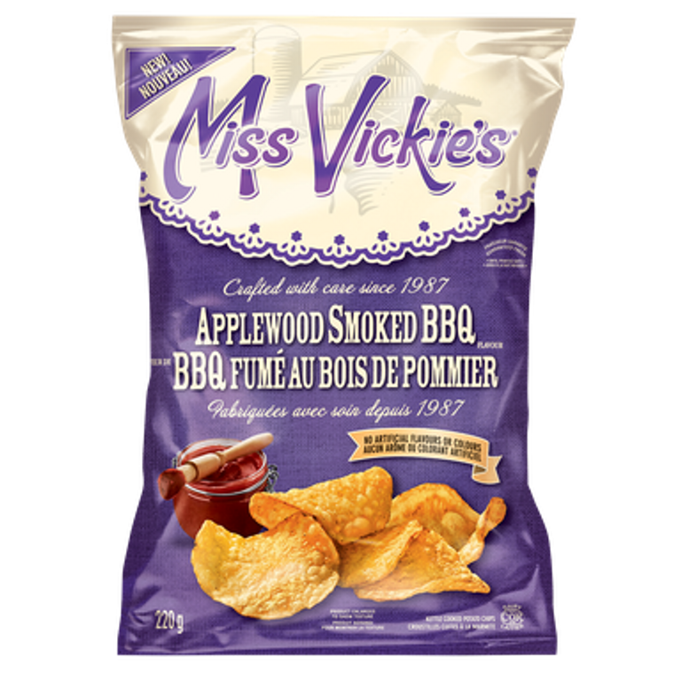 Applewood Smoked BBQ Chips (220 g) - MISS VICKIE'S 