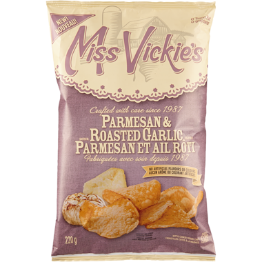 Chips, Parmesan & Roasted Garlic (220 g) - MISS VICKIE'S