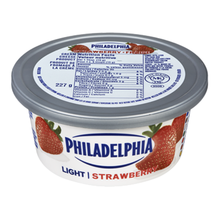 Soft Cream Cheese, Light Strawberry (227 g) - Philadelphia