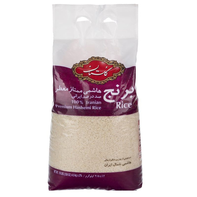 Tarom Hashemi Rice Momtaz (10lb) - Golestan