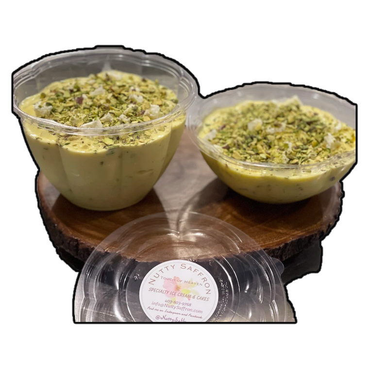 Saffron Pistachio Ice Cream (بستنی سنتی زعفرانی ) 600gr - Nutty Saffron