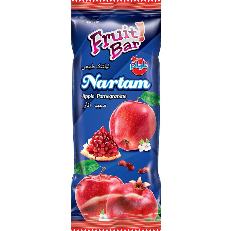 Apple Pomegranete Fruit bar  (لواشک سیب و انار)100gr - Nartam