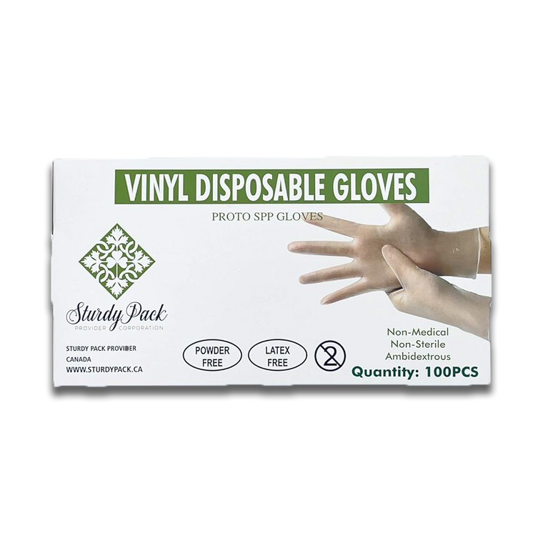 DISPOSABLE VINYL GLOVES, Large (دستکش یکبار مصرف) (100 ea)