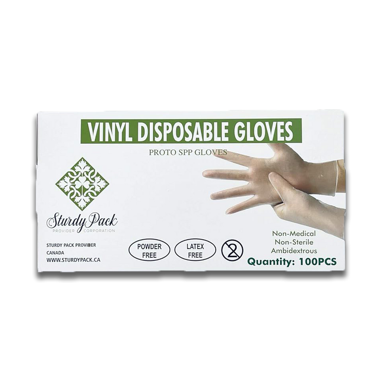 DISPOSABLE VINYL GLOVES, Extra Large (دستکش یکبار مصرف) (100 ea)