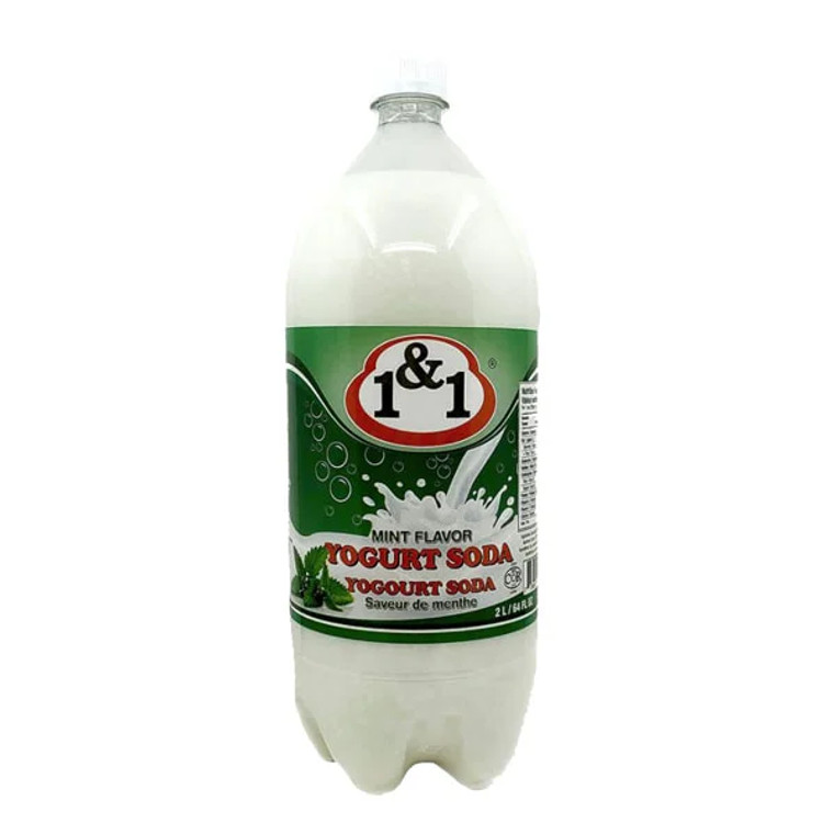 Yogurt Beverage Soda - Mint 2L (دوغ نعنایی گازدار) - 1&1