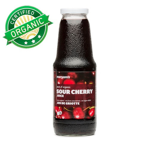 Organic Sour Cherry Juice, Not From Concentrate 1L - Maryam