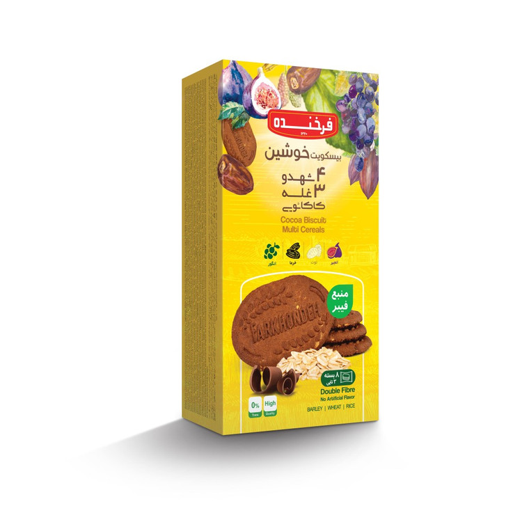 Cocoa Bisuit Multi Cereal 215gr - Farkhondeh