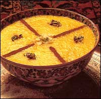 Sholehzard (Persian Saffron Rice Pudding)