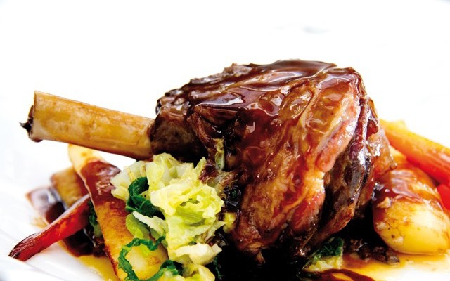 Saffron-Baked Lamb Shanks