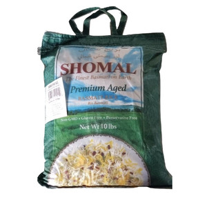 10 lb Premium Aged Basmati Rice , Green - Shomal