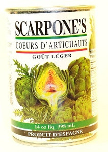 Artichoke Hearts 14 oz (400 gr)-SCARPONE'S