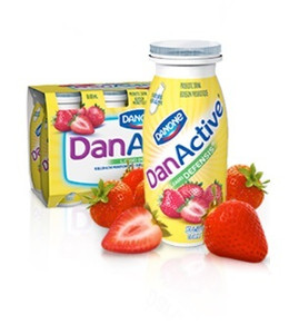 DANACTIVE STRAWBERRY AND BANANA - 8x93 ml- DANONE