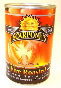 Fire Roasted Diced Tomatoes, (14 oz/ 398 ml) - SCARPONE'S