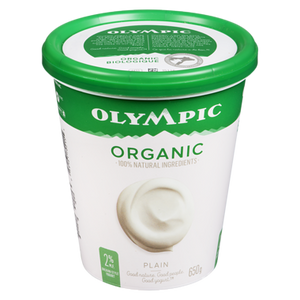 Organic Yogurt, Plain 2% (650 g) - OLYMPIC 